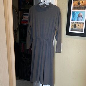 Lands' End Gray Midi Dress
